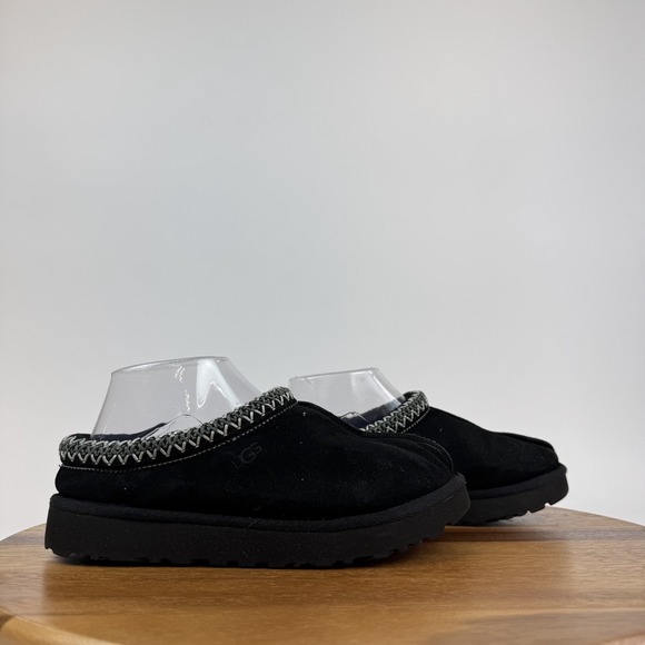 Womens Ugg Australia Tasman II Black Shearling Lined Comfort Slippers Size 6 GUC - Picture 1 of 8